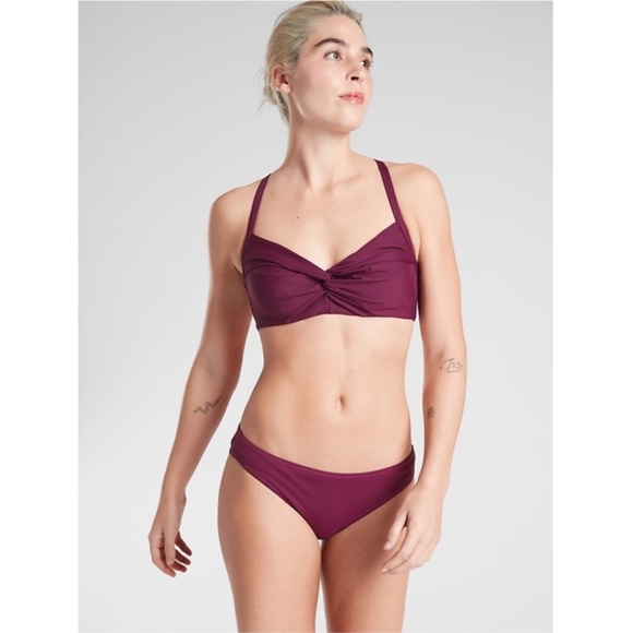 Athleta Other - NWT Athleta Twist Up Bikini Top Velvet Plum